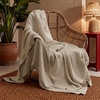 Bedsure 100% Cotton Blanket Queen Size for Bed – Cooling Breathable and Soft for Summer and Fall, Thick Cozy Waffle Weave Blanket Gifts for Women, White, 90×90 Inches(03 Taupe)