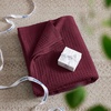 Bedsure 100% Cotton Blanket Queen Size for Bed – Cooling Breathable and Soft for Summer and Fall, Thick Cozy Waffle Weave Blanket Gifts for Women, White, 90×90 Inches(22 Red)