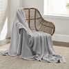 Bedsure 100% Cotton Blanket Queen Size for Bed – Cooling Breathable and Soft for Summer and Fall, Thick Cozy Waffle Weave Blanket Gifts for Women, White, 90×90 Inches(08 Grey)