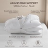 Bedsure Adjustable Layer Bed Pillows for Sleeping – Luxury, Fluffy King Pillows Set of 2, Assemblable Firmness & Height with 100% Cotton Cover, Machine Washable for Back, Stomach or Side Sleepers(Cotton)