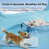 Bedsure ArcticMax™ Cooling Mat for Large Dogs,Q-Max>0.5 Chill Fiber,41In | Thin Summer Cool-to-touch Fabric to Rapid Cooling,Breathable Cold Crate Pad for Pet Indoor,Washable No Gel as Topper,Blue(Pearl Grey)