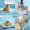 Bedsure ArcticMax™ Cooling Mat for Large Dogs,Q-Max>0.5 Chill Fiber,41In | Thin Summer Cool-to-touch Fabric to Rapid Cooling,Breathable Cold Crate Pad for Pet Indoor,Washable No Gel as Topper,Blue(Baby Blue)