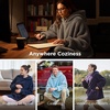 Bedsure Blanket Hoodie, Wearable Blanket Hoodie as Mothers Day Birthday Gifts for Women Men Mom Dad, Warm Cozy Soft Sweatshirt Hooded Blankets With Sleeves for Adult Women Men, Charcoal(Grey)
