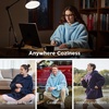 Bedsure Blanket Hoodie, Wearable Blanket Hoodie as Mothers Day Birthday Gifts for Women Men Mom Dad, Warm Cozy Soft Sweatshirt Hooded Blankets With Sleeves for Adult Women Men, Charcoal(Sky Blue)