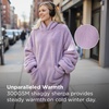 Bedsure Blanket Hoodie, Wearable Blanket Hoodie as Mothers Day Birthday Gifts for Women Men Mom Dad, Warm Cozy Soft Sweatshirt Hooded Blankets With Sleeves for Adult Women Men, Charcoal(Lavender)