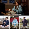 Bedsure Blanket Hoodie, Wearable Blanket Hoodie as Mothers Day Birthday Gifts for Women Men Mom Dad, Warm Cozy Soft Sweatshirt Hooded Blankets With Sleeves for Adult Women Men, Charcoal(Light Green)