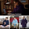 Bedsure Blanket Hoodie, Wearable Blanket Hoodie as Mothers Day Birthday Gifts for Women Men Mom Dad, Warm Cozy Soft Sweatshirt Hooded Blankets With Sleeves for Adult Women Men, Charcoal(Dark Purple)