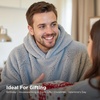 Bedsure Blanket Hoodie, Wearable Blanket Hoodie as Mothers Day Birthday Gifts for Women Men Mom Dad, Warm Cozy Soft Sweatshirt Hooded Blankets With Sleeves for Adult Women Men, Charcoal(Grey)