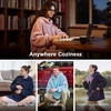Bedsure Blanket Hoodie, Wearable Blanket Hoodie as Mothers Day Birthday Gifts for Women Men Mom Dad, Warm Cozy Soft Sweatshirt Hooded Blankets With Sleeves for Adult Women Men, Charcoal(Pink)