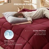 Bedsure Comforter Duvet Insert – Quilted Comforters Queen Size, All Season Duvet, GentleSoft Down Alternative Bedding Blanket, with 8 Tabs, Gifts for Women/Men, White, Queen 88 x 88 Inches(Burgundy)