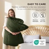 Bedsure Comforter Duvet Insert – Quilted Comforters Queen Size, All Season Duvet, GentleSoft Down Alternative Bedding Blanket, with 8 Tabs, Gifts for Women/Men, White, Queen 88 x 88 Inches(Olive Green)
