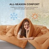 Bedsure Comforter Duvet Insert – Quilted Comforters Queen Size, All Season Duvet, GentleSoft Down Alternative Bedding Blanket, with 8 Tabs, Gifts for Women/Men, White, Queen 88 x 88 Inches(Burnt Orange)