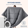 Bedsure Comforter Duvet Insert – Quilted Comforters Queen Size, All Season Duvet, GentleSoft Down Alternative Bedding Blanket, with 8 Tabs, Gifts for Women/Men, White, Queen 88 x 88 Inches(Grey Diamond Pattern)