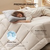 Bedsure Comforter Duvet Insert – Quilted Comforters Queen Size, All Season Duvet, GentleSoft Down Alternative Bedding Blanket, with 8 Tabs, Gifts for Women/Men, White, Queen 88 x 88 Inches(Linen)