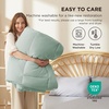 Bedsure Comforter Duvet Insert – Quilted Comforters Queen Size, All Season Duvet, GentleSoft Down Alternative Bedding Blanket, with 8 Tabs, Gifts for Women/Men, White, Queen 88 x 88 Inches(Sage Green)