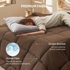 Bedsure Comforter Duvet Insert – Quilted Comforters Queen Size, All Season Duvet, GentleSoft Down Alternative Bedding Blanket, with 8 Tabs, Gifts for Women/Men, White, Queen 88 x 88 Inches(Brown)