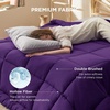 Bedsure Comforter Duvet Insert – Quilted Comforters Queen Size, All Season Duvet, GentleSoft Down Alternative Bedding Blanket, with 8 Tabs, Gifts for Women/Men, White, Queen 88 x 88 Inches(Purple)