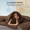 Bedsure Comforter Duvet Insert – Quilted Comforters Queen Size, All Season Duvet, GentleSoft Down Alternative Bedding Blanket, with 8 Tabs, Gifts for Women/Men, White, Queen 88 x 88 Inches(Brown)