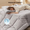 Bedsure Comforter Duvet Insert – Quilted Comforters Queen Size, All Season Duvet, GentleSoft Down Alternative Bedding Blanket, with 8 Tabs, Gifts for Women/Men, White, Queen 88 x 88 Inches(Light Grey)