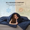Bedsure Comforter Duvet Insert – Quilted Comforters Queen Size, All Season Duvet, GentleSoft Down Alternative Bedding Blanket, with 8 Tabs, Gifts for Women/Men, White, Queen 88 x 88 Inches(Navy Blue)