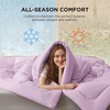 Bedsure Comforter Duvet Insert – Quilted Comforters Queen Size, All Season Duvet, GentleSoft Down Alternative Bedding Blanket, with 8 Tabs, Gifts for Women/Men, White, Queen 88 x 88 Inches(Light Purple)