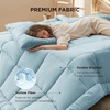 Bedsure Comforter Duvet Insert – Quilted Comforters Queen Size, All Season Duvet, GentleSoft Down Alternative Bedding Blanket, with 8 Tabs, Gifts for Women/Men, White, Queen 88 x 88 Inches(Aqua)