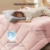 Bedsure Comforter Duvet Insert – Quilted Comforters Queen Size, All Season Duvet, GentleSoft Down Alternative Bedding Blanket, with 8 Tabs, Gifts for Women/Men, White, Queen 88 x 88 Inches(Pink)