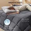 Bedsure Comforter Duvet Insert – Quilted Comforters Queen Size, All Season Duvet, GentleSoft Down Alternative Bedding Blanket, with 8 Tabs, Gifts for Women/Men, White, Queen 88 x 88 Inches(Grey)
