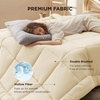 Bedsure Comforter Duvet Insert – Quilted Comforters Queen Size, All Season Duvet, GentleSoft Down Alternative Bedding Blanket, with 8 Tabs, Gifts for Women/Men, White, Queen 88 x 88 Inches(Cream)