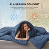 Bedsure Comforter Duvet Insert – Quilted Comforters Queen Size, All Season Duvet, GentleSoft Down Alternative Bedding Blanket, with 8 Tabs, Gifts for Women/Men, White, Queen 88 x 88 Inches(Dusty Blue)