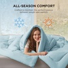 Bedsure Comforter Duvet Insert – Quilted Comforters Queen Size, All Season Duvet, GentleSoft Down Alternative Bedding Blanket, with 8 Tabs, Gifts for Women/Men, White, Queen 88 x 88 Inches(Aqua)