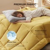 Bedsure Comforter Duvet Insert – Quilted Comforters Queen Size, All Season Duvet, GentleSoft Down Alternative Bedding Blanket, with 8 Tabs, Gifts for Women/Men, White, Queen 88 x 88 Inches(Mustard Yellow)