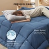Bedsure Comforter Duvet Insert – Quilted Comforters Queen Size, All Season Duvet, GentleSoft Down Alternative Bedding Blanket, with 8 Tabs, Gifts for Women/Men, White, Queen 88 x 88 Inches(Dusty Blue)