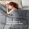 Bedsure Comforter Duvet Insert – Quilted Comforters Queen Size, All Season Duvet, GentleSoft Down Alternative Bedding Blanket, with 8 Tabs, Gifts for Women/Men, White, Queen 88 x 88 Inches(Grey Diamond Pattern)