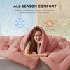 Bedsure Comforter Duvet Insert – Quilted Comforters Queen Size, All Season Duvet, GentleSoft Down Alternative Bedding Blanket, with 8 Tabs, Gifts for Women/Men, White, Queen 88 x 88 Inches(Dusty Pink)