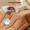 Bedsure Comforter Duvet Insert – Quilted Comforters Queen Size, All Season Duvet, GentleSoft Down Alternative Bedding Blanket, with 8 Tabs, Gifts for Women/Men, White, Queen 88 x 88 Inches(Burnt Orange)