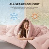 Bedsure Comforter Duvet Insert – Quilted Comforters Queen Size, All Season Duvet, GentleSoft Down Alternative Bedding Blanket, with 8 Tabs, Gifts for Women/Men, White, Queen 88 x 88 Inches(Pink)