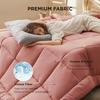 Bedsure Comforter Duvet Insert – Quilted Comforters Queen Size, All Season Duvet, GentleSoft Down Alternative Bedding Blanket, with 8 Tabs, Gifts for Women/Men, White, Queen 88 x 88 Inches(Dusty Pink)