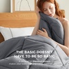 Bedsure Comforter Duvet Insert – Quilted Comforters Queen Size, All Season Duvet, GentleSoft Down Alternative Bedding Blanket, with 8 Tabs, Gifts for Women/Men, White, Queen 88 x 88 Inches(Grey Diamond Pattern)