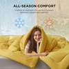 Bedsure Comforter Duvet Insert – Quilted Comforters Queen Size, All Season Duvet, GentleSoft Down Alternative Bedding Blanket, with 8 Tabs, Gifts for Women/Men, White, Queen 88 x 88 Inches(Mustard Yellow)