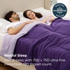 Bedsure Comforters Queen Size Duvet Insert, Quilted Down Alternative Comforter, Ultra Soft Lightweight Comforter Blanket for Bed, with 8 Tabs, Machine Washable, 88×88 in, White(Purple/Pale Purple)