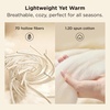 Bedsure Comforters Queen Size Duvet Insert, Quilted Down Alternative Comforter, Ultra Soft Lightweight Comforter Blanket for Bed, with 8 Tabs, Machine Washable, 88×88 in, White(Light Grey/Grey)