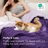Bedsure Comforters Queen Size Duvet Insert, Quilted Down Alternative Comforter, Ultra Soft Lightweight Comforter Blanket for Bed, with 8 Tabs, Machine Washable, 88×88 in, White(Purple/Pale Purple)