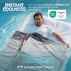 Bedsure Cooling Blankets for Hot Sleepers – Cooling Comforter, Ice Cold Summer Blanket Queen Size for Bed, Lightweight Breathable Double-Sided Comforter for Night Sweats, Blue, 90×90 Inches(Grey)