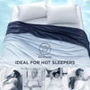 Bedsure Cooling Blankets for Hot Sleepers – Cooling Comforter, Ice Cold Summer Blanket Queen Size for Bed, Lightweight Breathable Double-Sided Comforter for Night Sweats, Blue, 90×90 Inches(Blue)
