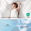 Bedsure Cooling Blankets for Hot Sleepers – Cooling Comforter, Lightweight Cold Summer Blanket for Night Sweats, Ice Breathable Comforter for Couch, Grey, 50×60 Inches(White)