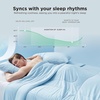 Bedsure Cooling Comforter King Size – Cooling Blankets for Hot Sleepers, Lightweight Comforter for Summer with Dual-Sided Cool Tech, Soft Breathable Cold Blanket for Sleeping, White, 102×90 Inches(Light Blue)