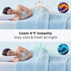 Bedsure Cooling Comforter King Size – Cooling Blankets for Hot Sleepers, Lightweight Comforter for Summer with Dual-Sided Cool Tech, Soft Breathable Cold Blanket for Sleeping, White, 102×90 Inches(Light Blue)