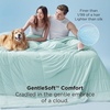 Bedsure Cooling Comforter King Size – Cooling Blankets for Hot Sleepers, Lightweight Comforter for Summer with Dual-Sided Cool Tech, Soft Breathable Cold Blanket for Sleeping, White, 102×90 Inches(Green)