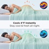 Bedsure Cooling Comforter King Size – Cooling Blankets for Hot Sleepers, Lightweight Comforter for Summer with Dual-Sided Cool Tech, Soft Breathable Cold Blanket for Sleeping, White, 102×90 Inches(Green)